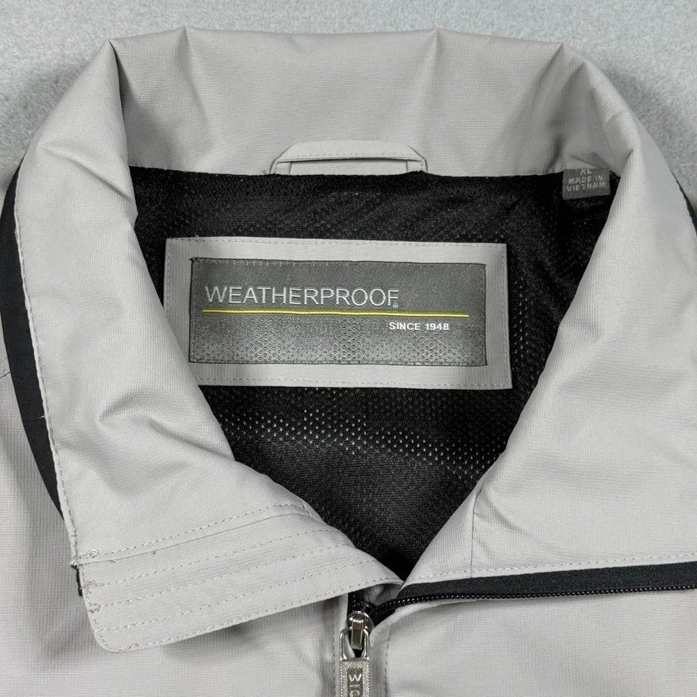 Weatherproof Mens XL Light Gray Full Zip Mesh‎ Lined Lightweight Jacket